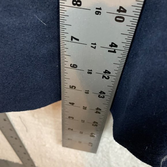 Outlander Swing‎ Coat Women's 6X Navy Blue Rayon Stretch Double Breasted 7424 - Picture 10 of 13